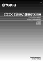 Yamaha CDX-496 - Owners Manual 